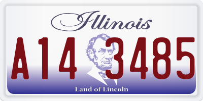 IL license plate A143485
