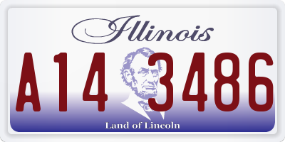 IL license plate A143486
