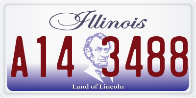 IL license plate A143488
