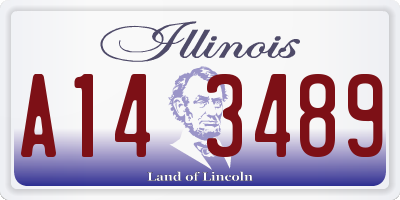 IL license plate A143489