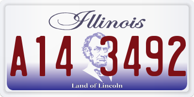 IL license plate A143492