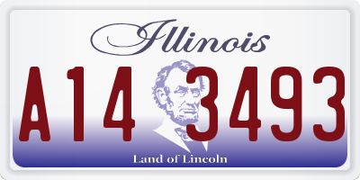 IL license plate A143493
