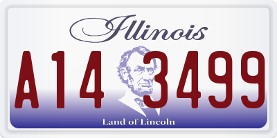 IL license plate A143499