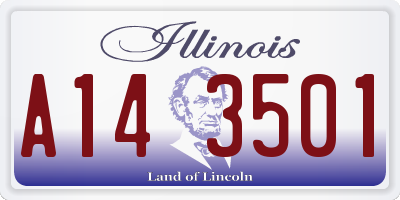 IL license plate A143501