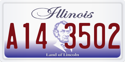 IL license plate A143502