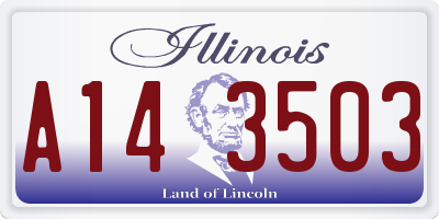 IL license plate A143503