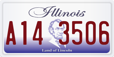 IL license plate A143506