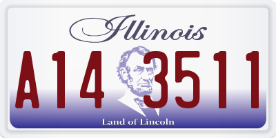 IL license plate A143511
