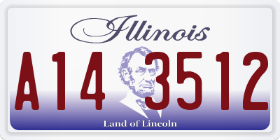 IL license plate A143512
