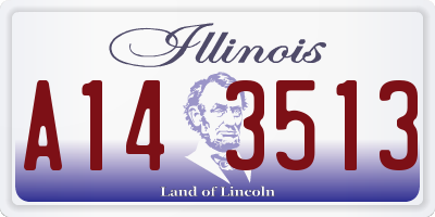 IL license plate A143513