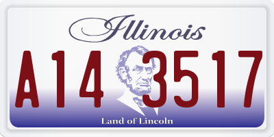IL license plate A143517