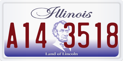 IL license plate A143518