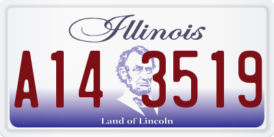 IL license plate A143519