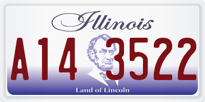 IL license plate A143522