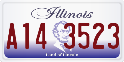 IL license plate A143523