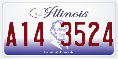 IL license plate A143524