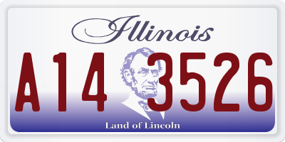 IL license plate A143526
