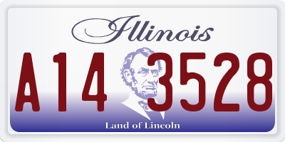 IL license plate A143528
