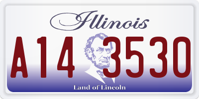 IL license plate A143530