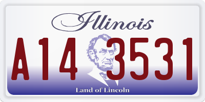 IL license plate A143531