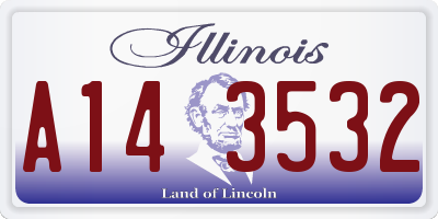 IL license plate A143532