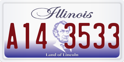 IL license plate A143533