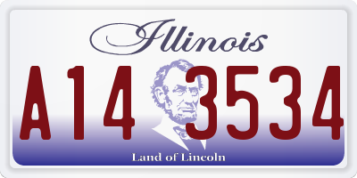 IL license plate A143534