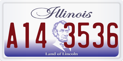 IL license plate A143536