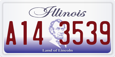 IL license plate A143539