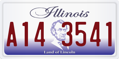 IL license plate A143541