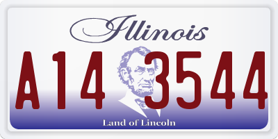 IL license plate A143544