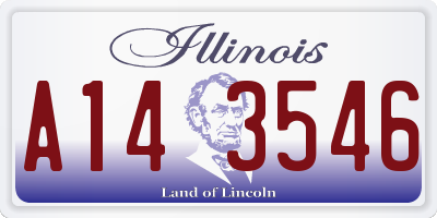 IL license plate A143546