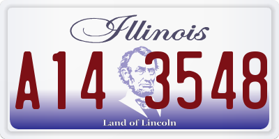 IL license plate A143548