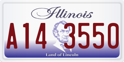 IL license plate A143550