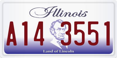IL license plate A143551