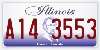 IL license plate A143553