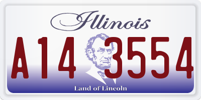 IL license plate A143554