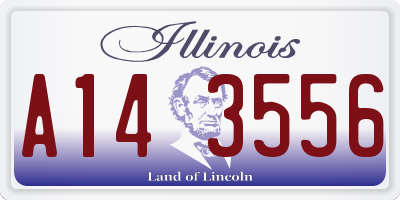 IL license plate A143556