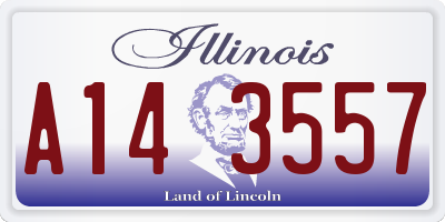 IL license plate A143557