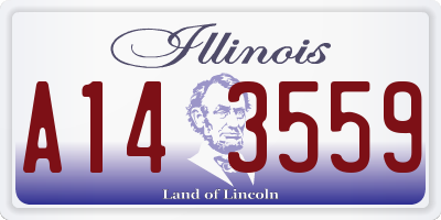 IL license plate A143559