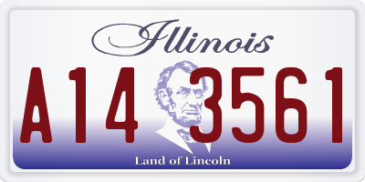 IL license plate A143561