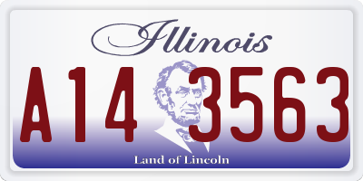 IL license plate A143563
