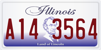 IL license plate A143564