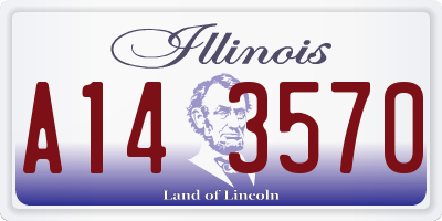 IL license plate A143570