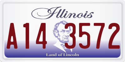 IL license plate A143572