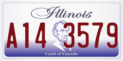IL license plate A143579