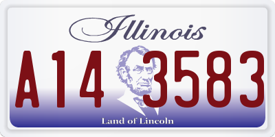 IL license plate A143583