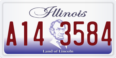 IL license plate A143584