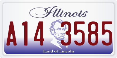 IL license plate A143585