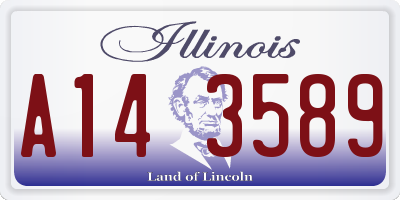 IL license plate A143589
